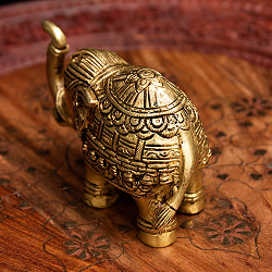 ブラス製 装飾付きエレファント像 - 7cm - サブ4