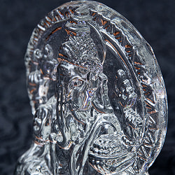 インドの神様 ガラス製ペーパーウェイト〔9cm×7cm〕 - ガネーシャ - サブ4