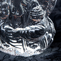 インドの神様 ガラス製ペーパーウェイト〔9cm×7cm〕 - ガネーシャ - サブ5