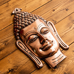 〔壁掛けタイプ〕ブッダ フェイス 39cm インドの神様ウォールハンギング - サブ5