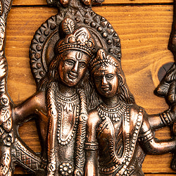 〔壁掛けタイプ〕ラーダ・クリシュナ 37cm インドの神様ウォールハンギング - サブ2