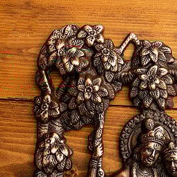 〔壁掛けタイプ〕ラーダ・クリシュナ 37cm インドの神様ウォールハンギング - サブ4