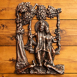 〔壁掛けタイプ〕ラーダ・クリシュナ 37cm インドの神様ウォールハンギングの商品写真