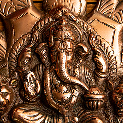 〔壁掛けタイプ〕フラワー・ガネーシャ 41cm インドの神様ウォールハンギング - サブ2