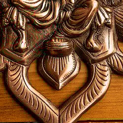 〔壁掛けタイプ〕フラワー・ガネーシャ 41cm インドの神様ウォールハンギング - サブ5