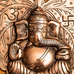 〔壁掛けタイプ〕リーフ・ガネーシャ 22.5cm インドの神様ウォールハンギング - サブ2