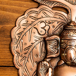 〔壁掛けタイプ〕リーフ・ガネーシャ 22.5cm インドの神様ウォールハンギング - サブ3