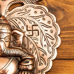 〔壁掛けタイプ〕リーフ・ガネーシャ 22.5cm インドの神様ウォールハンギング - サブ4