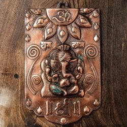 〔壁掛けタイプ〕インドの神様ウォールハンギング ガネーシャ 34.5cm