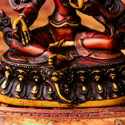 カディラヴァーニー・ターラー（グリーンターラー） 多羅菩薩 - 赤茶[約16cm] - サブ5