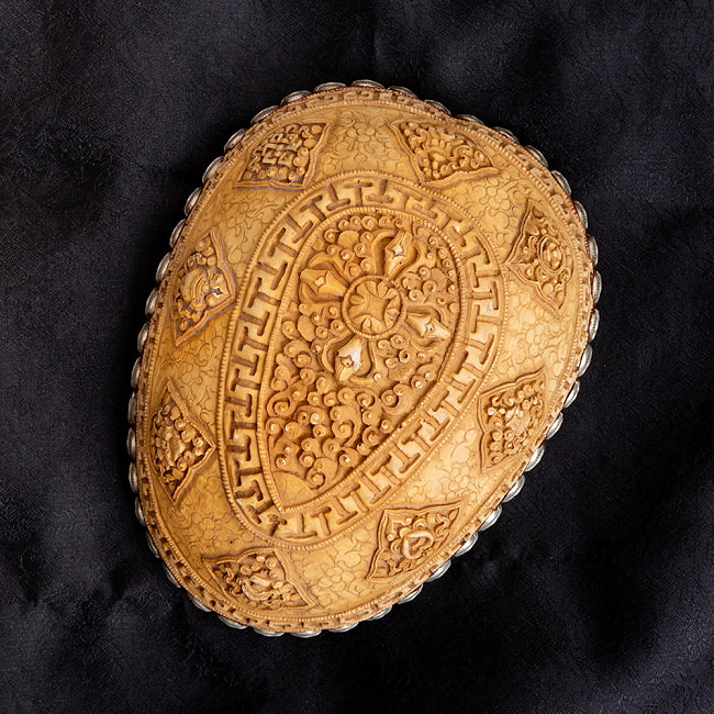 頭骨杯　カパラ [約17cm×13cm×6cm]の写真骸骨,ガイコツ,スカル,髑髏,チベット密教,カパラ,カパーラ,頭蓋骨杯