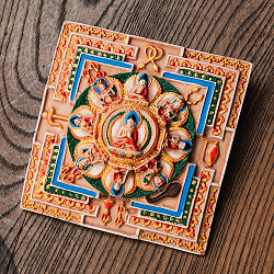 〔壁掛けタイプ〕立体曼荼羅 釈迦陀如来曼荼羅 [約11.7cm×11.7cm×2cm] - サブ2