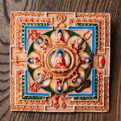 〔壁掛けタイプ〕立体曼荼羅 釈迦陀如来曼荼羅 [約11.7cm×11.7cm×2cm](TI-RSDL-1685)