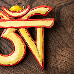 ネパールのアンティーク壁掛け チベタン・オーン 幅約11.5cm - サブ4