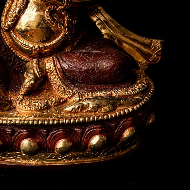 大聖歓喜天（ガネーシャ） 銅造鍍金仕上げ - 23.5cm 12 - 台座部分もしっかりとしています。