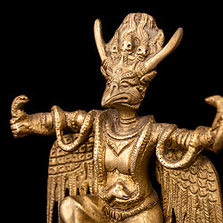 霊鳥ガルーダ像　美しいブラス製〔約20cm×約11.5cm 約7.2cm 約1256g〕 - サブ5