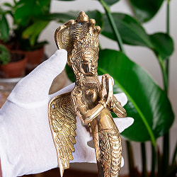 【一点物】ナーガ・カンニャ　ゴージャスなドアノブ　美しいブラス製〔約30cm×約9.2cm 約7.3cm 約1188g〕 - サブ2