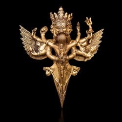 【一点物】チベット仏教法具 ヴァジュラ・キラヤ プルバ 金剛杭〔約29cm×約24cm 約11cm 約3400g〕