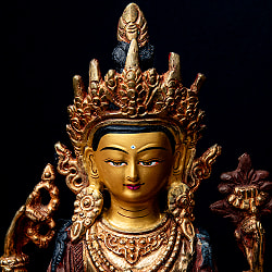 【1点物】六字咒観音菩薩 アヴァローキテーシュワラ／チェンレシ 銅造鍍金仕上げ ネパール製 高さ：23cm程度 1.7kg - サブ3