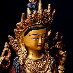 【1点物】六字咒観音菩薩 アヴァローキテーシュワラ／チェンレシ 銅造鍍金仕上げ ネパール製 高さ：23cm程度 1.7kg - サブ4