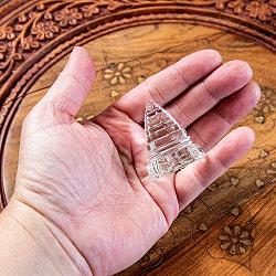 インドの神様 ガラス製ペーパーウェイト カチュワ・ヤントラ 高さ：約4.5cm - サブ5