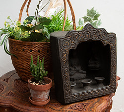 アミターバ - 阿弥陀如来の厨子【木製 一点物 高さ:23cm】 - サブ3