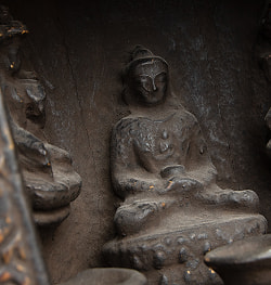 アミターバ - 阿弥陀如来の厨子【木製 一点物 高さ:23cm】 - サブ5