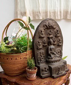 アクショービヤと13柱の仏像【木製 一点物 高さ:44cm】 - サブ4