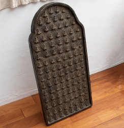 アクショービャ - 阿しゅく如来 108尊の木板【木製 一点物 高さ:91cm】