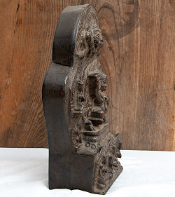 マハーカーラ（大黒天）とターラなど8尊像【木製 一点物 高さ:32cm 2200g】 - サブ4