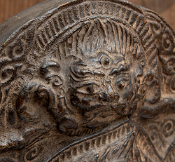 マハーカーラ（大黒天）とターラなど8尊像【木製 一点物 高さ:32cm 2200g】 - サブ5