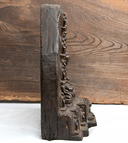 阿弥陀仏（ブッダ・アミタバ）と20尊の仏像【欠けあり・訳あり品 木製 一点物 高さ:33cm 3800g】 - サブ4