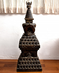 ブッダアイと阿弥陀仏（ブッダ・アミタバ）と148柱の仏像 - 特大サイズ【木製 一点物 105cm 18000g】 - サブ2