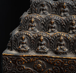 ブッダアイと阿弥陀仏（ブッダ・アミタバ）と148柱の仏像 - 特大サイズ【木製 一点物 105cm 18000g】 - サブ4