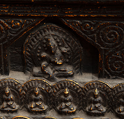 ブッダアイと阿弥陀仏（ブッダ・アミタバ）と148柱の仏像 - 特大サイズ【木製 一点物 105cm 18000g】 - サブ5