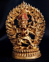 [大感謝祭セール]チャクラサンバラ（勝楽金剛） 銅造り鍍金仕立て 23cm