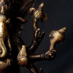 ブラス製 ドリシュティ・ガネーシャ 立像 高さ：29.5cm程度 - サブ5