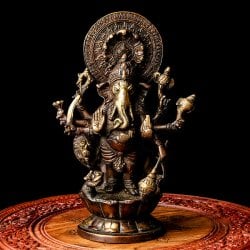 ブラス製 ドリシュティ・ガネーシャ 立像 高さ:29.5cm程度