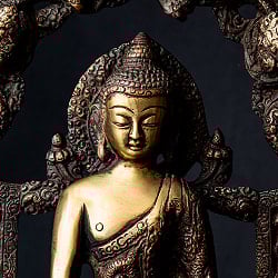 薬師如来 坐像 重厚なブラス製 高さ：40cm程度 - サブ2