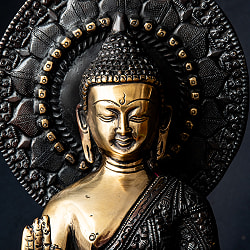 薬師如来 坐像 重厚なブラス製 高さ：33cm程度 - サブ2