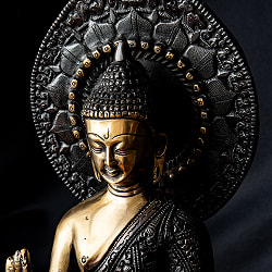 薬師如来 坐像 重厚なブラス製 高さ：33cm程度 - サブ3