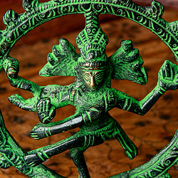 ダンシング・シヴァ 緑青仕上げ 高さ:12cm程度 - サブ2