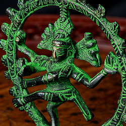 ダンシング・シヴァ 緑青仕上げ 高さ:12cm程度 - サブ4