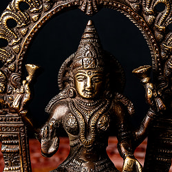 ラクシュミ 坐像 重厚なブラス製 高さ19cm程度 - サブ2