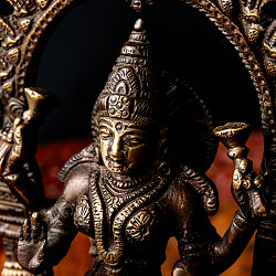 ラクシュミ 坐像 重厚なブラス製 高さ19cm程度 - サブ3