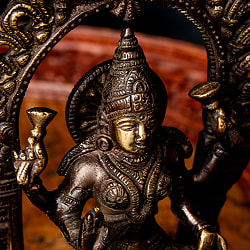 ラクシュミ 坐像 重厚なブラス製 高さ19cm程度 - サブ4