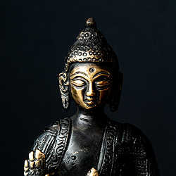 薬師如来 立像 重厚なブラス製 高さ19.5cm程度 - サブ2