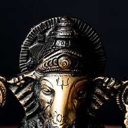 ガネーシャ 坐像 重厚なブラス製 高さ15.5cm程度 - サブ5