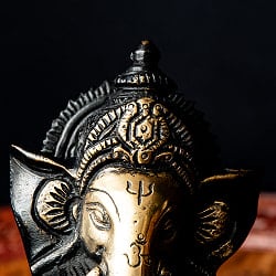 ガネーシャ 坐像 重厚なブラス製 高さ12cm程度 - サブ5