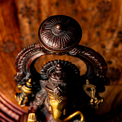 天蓋ガネーシャ 坐像 重厚なブラス製 高さ22cm程度 - サブ5